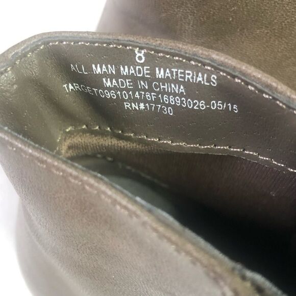 Mossimo Taupe Side Zipper Block Heel Pointy Toe Ankle Booties - Picture 10 of 10